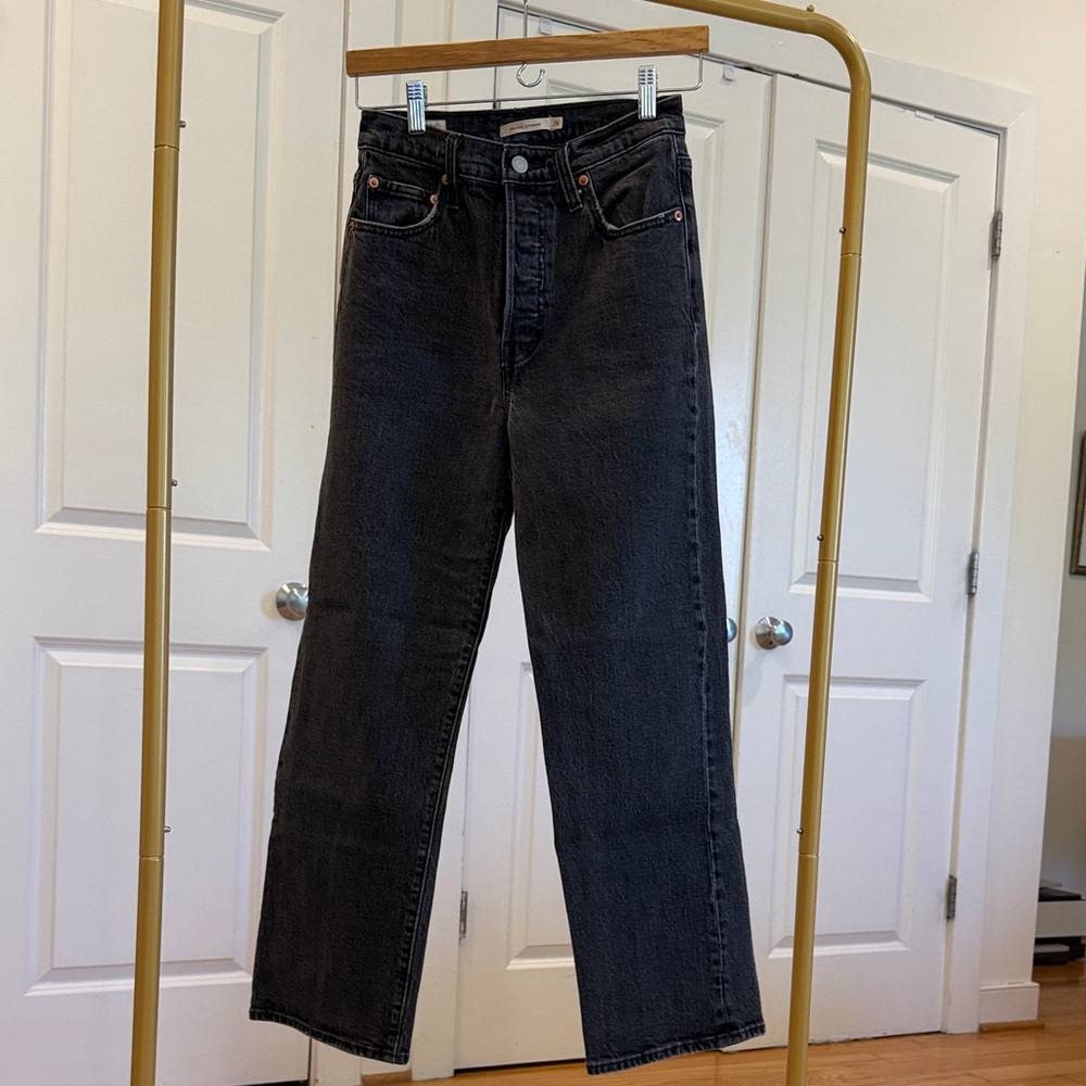 Levi's Black Ribcage Straight Women's Jeans